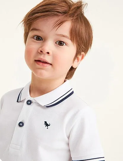 Toddler/Kid Boy's Short Sleeves Little Dino Design Polo Shirt (3 Colors)